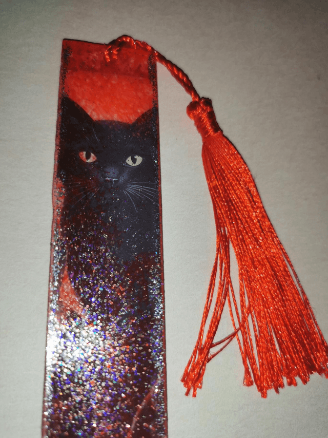 Marque page chat noir