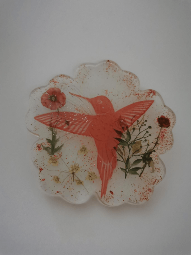 Sous verre décoratif colibri 