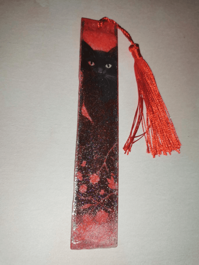 Marque page chat noir