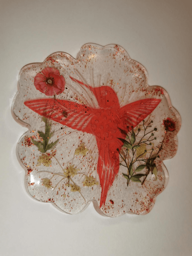 Sous verre décoratif colibri 