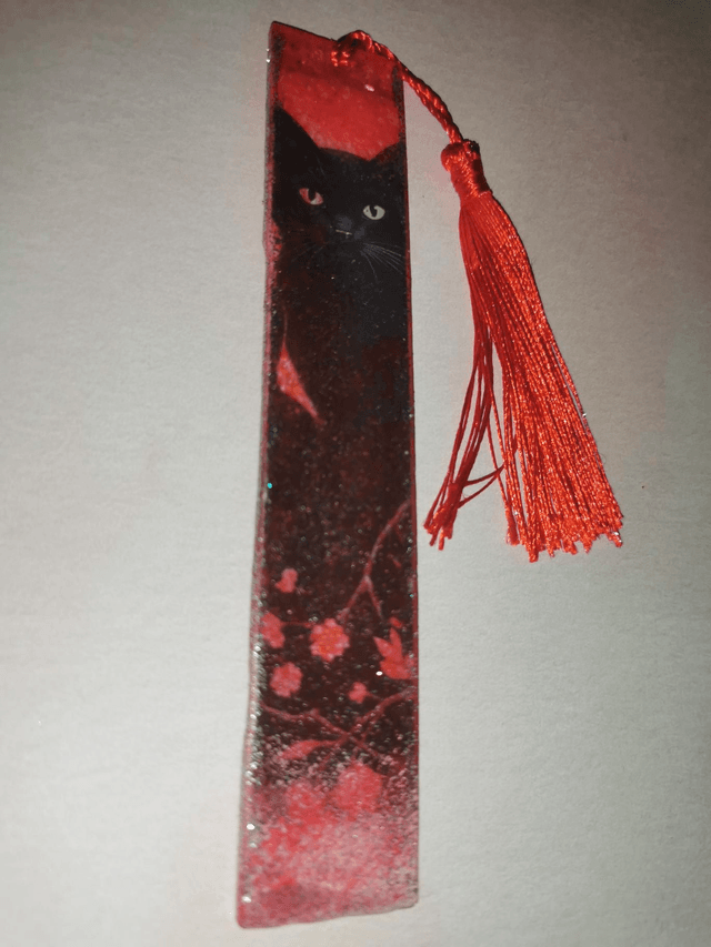 Marque page chat noir