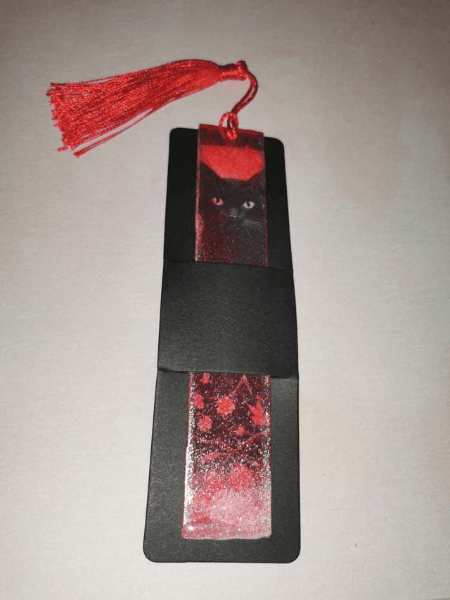 Marque page chat noir